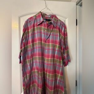 POLO MENS BIG AND TALL SHORT SLEEVE BUTTON DOWN